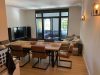 City-Loft im Obergeschoss mit historischer Loggia - Wohn-/ Esszimmer mit Blick auf